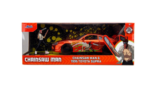 [JA35181] Carro Chainsaw Man 1995 Toyota Supra 1:24 C/ Figura 8a+