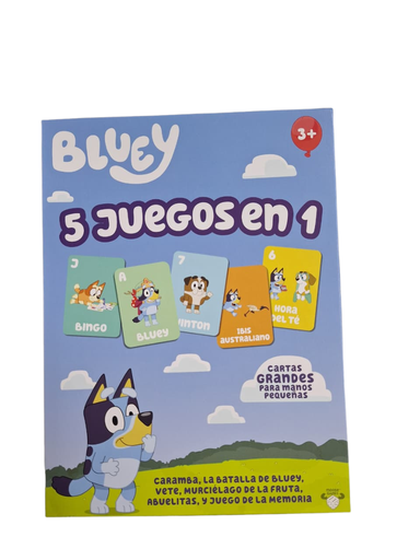 [BT91062] Juego de Mesa 5en1 Cartas Grandes de Bluey 3a+