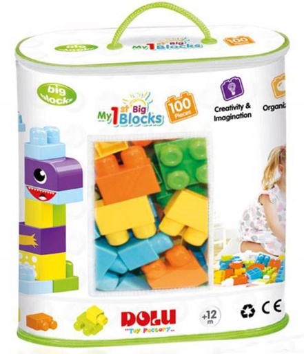 [DO5020] Bolsa Mis Primeros Bloques Grandes 100pzs 12m+