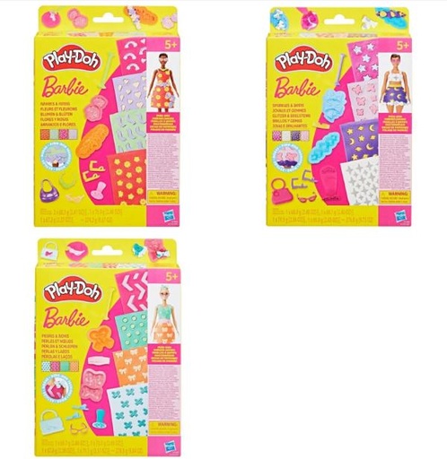 [HBG1355] Play-Doh Crea Estilos de Plasticina Brillos y Gemas para Barbie Surt/3 5a+