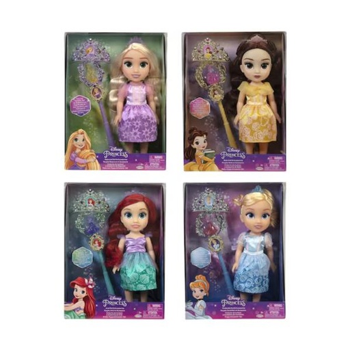 [JP213374] Muñeca Disney Princesas con Tiara Surt/4 3a+