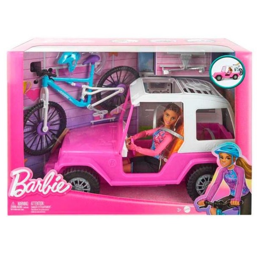 [MTHKB06] Muñeca Barbie con Jeep y Bicicleta de Montaña 3a+