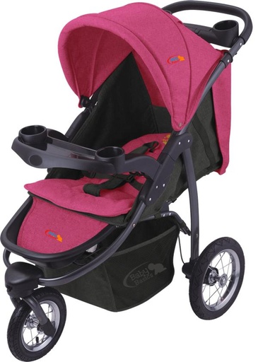 [FD-J102DP] Coche 3 Ruedas de Inflar Rosado 0m+