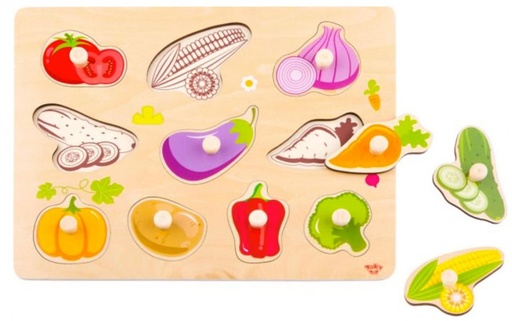 [TKTY855] Rompecabezas de Encajar de Verduras 18m+