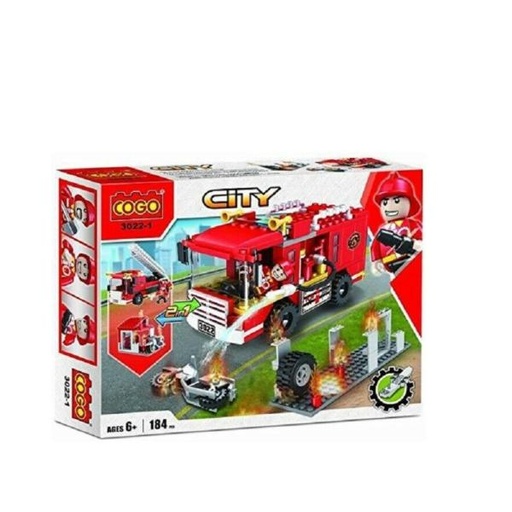 [CO30221] City Camión de Bomberos Armable 2en1 184pzs 6a+