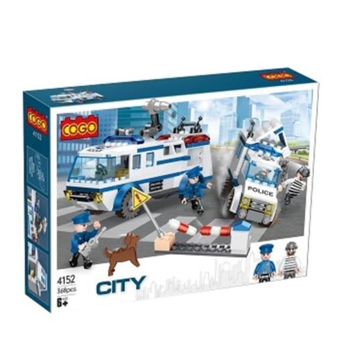 [CO4152] City Vehículos de Policía 368pzs 6a+