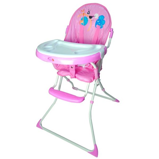 [FDAH500PD] Baby Basics Silla Alta de Comer Rosada Animales 636m (434454)