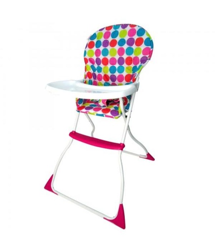 [FDAH519PC] Silla Alta para Comer Rosada Flores  7-36m 15Kg Max(434485)